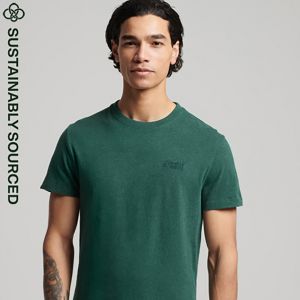 SUPERDRY 男裝 短Tee VTG LOGO EMB 麻花綠