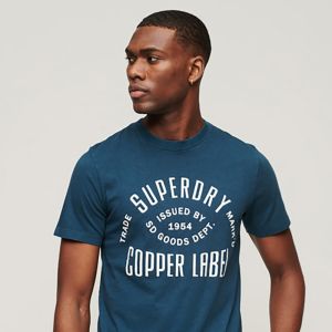 SUPERDRY 男裝 短袖T恤 有機棉 Vintage Copper Label 藍