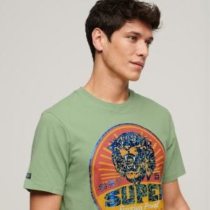SUPERDRY 男裝 短袖T恤 Gasoline Workwear 柔和綠