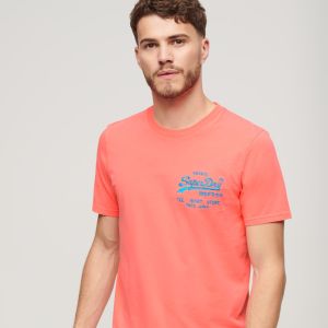 SUPERDRY 男裝 短袖T恤 Neon VL 螢光紅