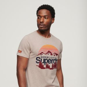 SUPERDRY 男裝 短袖T恤 Great Outdoors Graphic 淺褐
