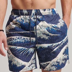 SUPERDRY 男裝 海灘褲 Vintage Hawaiian 海波藍
