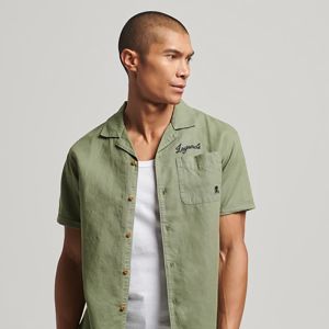 SUPERDRY 男裝 短袖襯衫 有機棉 Vintage Resort S/S 橄欖綠