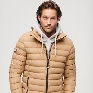 SUPERDRY 男裝 保暖外套 Fuji Emb 淺棕