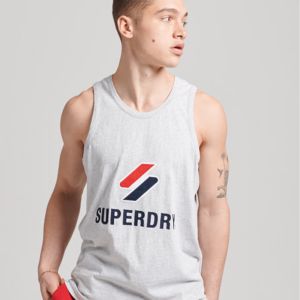 SUPERDRY 男裝 背心 STACKED APQ 灰