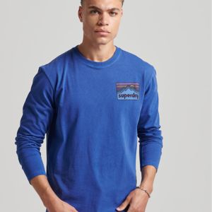 SUPERDRY 男裝 長袖T恤 90s Terrain 藍