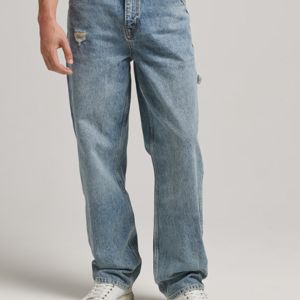 SUPERDRY 男裝 丹寧長褲 有機棉 Vintage Carpenter Jean 水洗藍