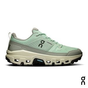 【瑞士 On 昂跑】女 登山健行鞋 Cloudrock 低筒 防水款 礦物綠/蘆薈綠