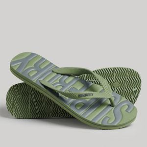 SUPERDRY 男款 夾腳拖鞋 Vintage Vegan Flip Flop 橄欖綠