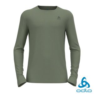 瑞士 ODLO 男 MERINO 200羊毛圓領上衣 軍綠漆