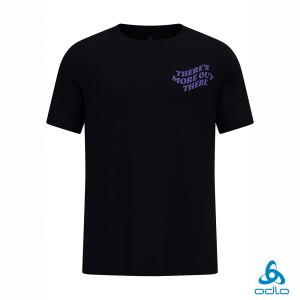 瑞士 ODLO 男 印花 吸濕排汗 短袖T-SHIRT 黑