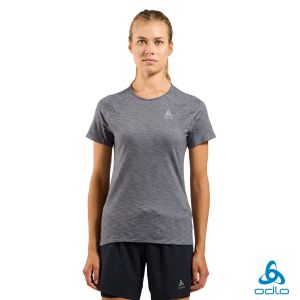 瑞士 ODLO 女 X-ALP PW 115 羊毛 短袖 T-SHIRT 灰麻花
