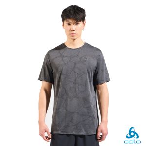 瑞士 ODLO 男 Zeroweight  Chill-Tec ENGRD 短袖T-SHIRT 黑麻花