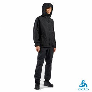 瑞士 ODLO 男 2.5層 硬殼 防水 透氣 長褲 黑