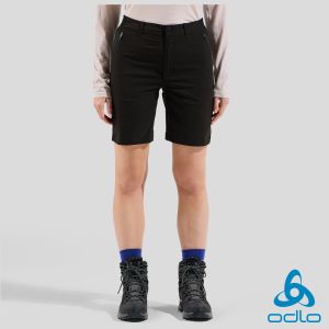 瑞士 ODLO 女 ASCENT LIGHT 健行 輕量 彈性 短褲 黑