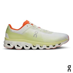 【瑞士 On 昂跑】男 路跑鞋 Cloudflow 4 白/乾草黃