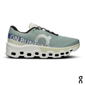 【瑞士 On 昂跑】男 路跑鞋 Cloudmonster 2 礦物藍/蘆薈綠