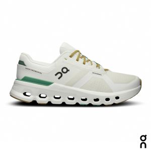 【瑞士 On 昂跑】女 路跑鞋 Cloudrunner 2 寬楦 純潔白/綠