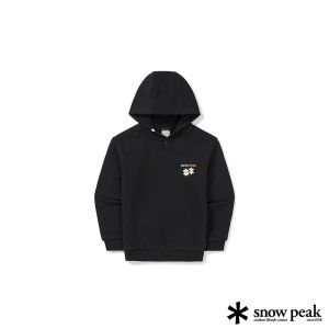 Snow Peak Kids拼圖連帽套衫 黑色