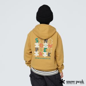 Snow Peak Kids拼圖連帽套衫 芥末黃