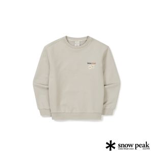 Snow Peak Kids拼圖圓領套衫 淺米色