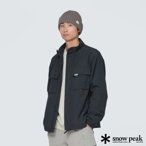 Snow Peak 男 Cample 立領防風外套 深炭灰色