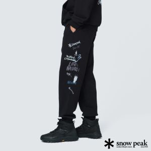 Snow Peak 男 Snow Peak X Sung Nakjin 裝備印花縮口褲 黑色