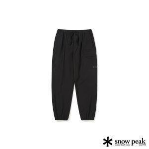 Snow Peak 中性款 Lago 彈性口袋縮口褲 黑色