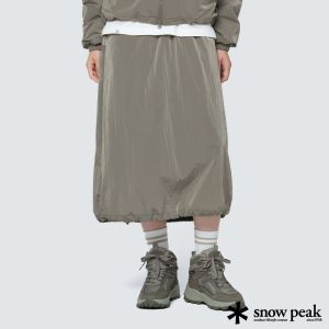Snow Peak 女 Bright 微光澤長裙 棕灰色