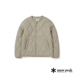 Snow Peak 中性款 再生環保絎縫夾克 米灰色