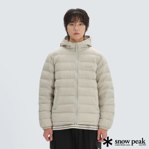 Snow Peak 中性款 輕量連帽鵝絨外套 淺米色