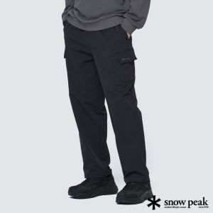 Snow Peak 中性款 Lago 抓絨工裝直筒褲 黑色