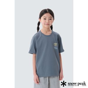 Snow Peak 兒童款 Aerocool 圖案短袖T恤 淺藍