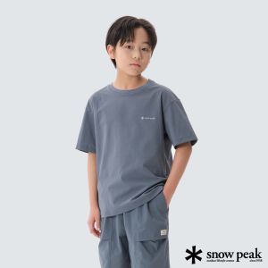 Snow Peak 兒童款彈力修復短袖T恤 淺藍