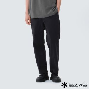 Snow Peak 男 棉混紡直筒褲 炭灰