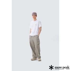 Snow Peak 男 Aerocool 織標短袖T恤 白