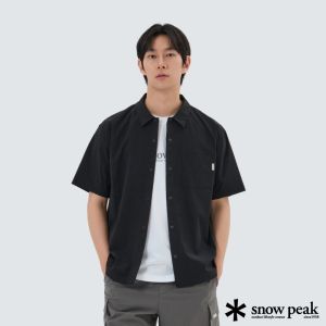 Snow Peak 男 Cooling Root短袖襯衫 黑