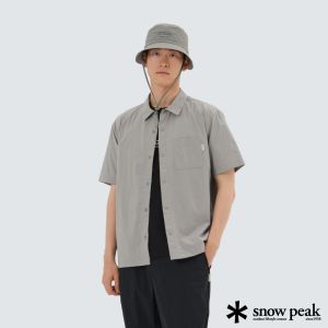 Snow Peak 男 Cooling Root短袖襯衫 霧灰