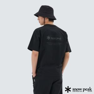 Snow Peak 男 Root 織標短袖T恤 黑