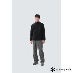 Snow Peak 男 立領防風外套 黑