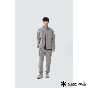 Snow Peak 男 立領防風外套 霧灰