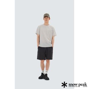 Snow Peak 男 彈力修復短袖T恤 淺米