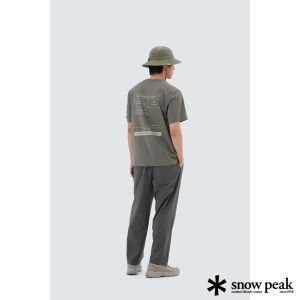 Snow Peak 男 環保快乾圖案短袖T恤 深灰