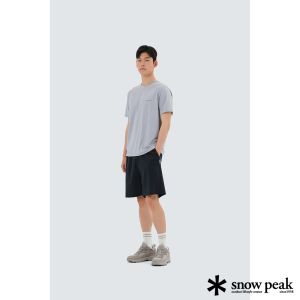 Snow Peak 男 快乾短袖T恤 灰黃