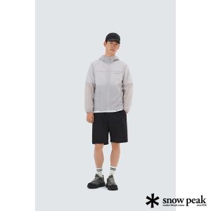 Snow Peak 男 超輕量防風外套 冰灰