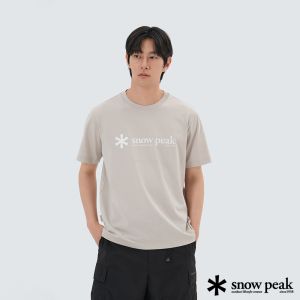 Snow Peak 中性款 Askin 大Logo短袖T恤 沙米