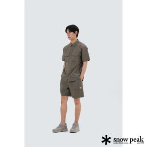 Snow Peak 中性款 Taslan 織紋短褲 卡其
