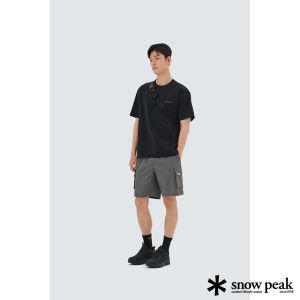 Snow Peak 中性款 Root 基本款短袖T恤 黑
