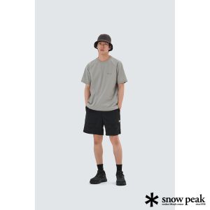 Snow Peak 中性款 Thin-tech 織紋短袖T恤 霧灰