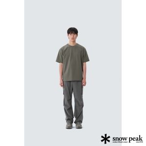 Snow Peak 中性款 經典針織短袖T恤 深卡其
